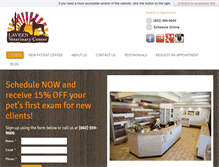 Tablet Screenshot of laveenvetcenter.com